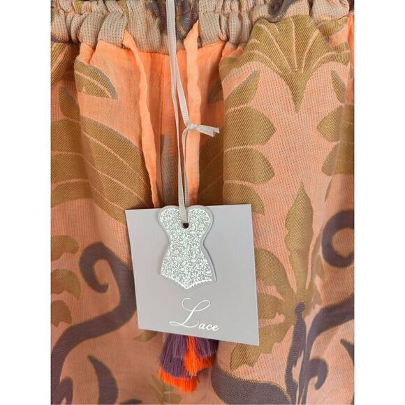 NWT Lace The Label Peach, Gold & Purple Shorts With Tassels Size Small - Picture 4 of 6